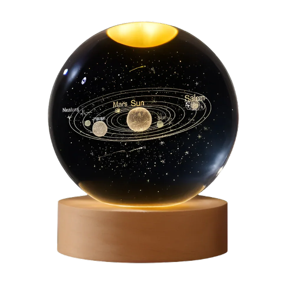 Solar System Crystal Table Lamp