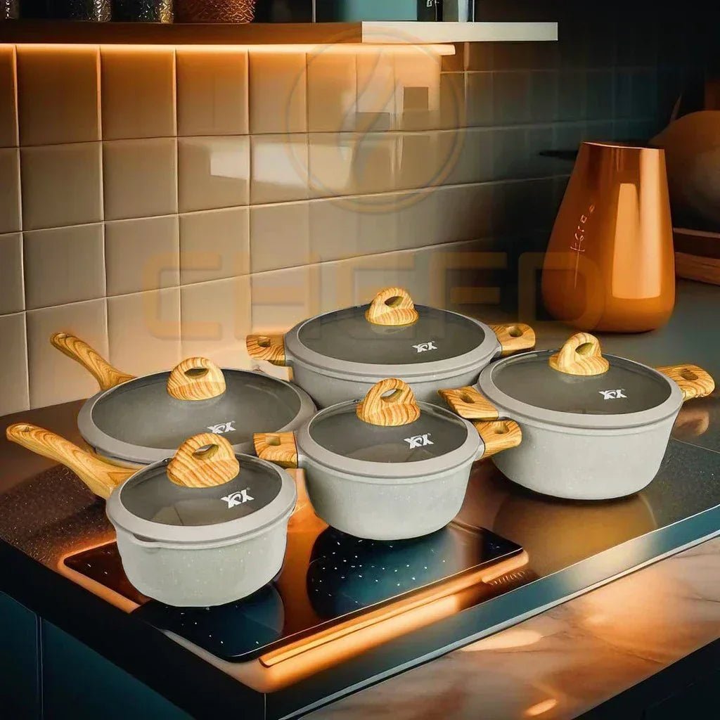 5 - Piece Granite Cookware Set - CaselyShop